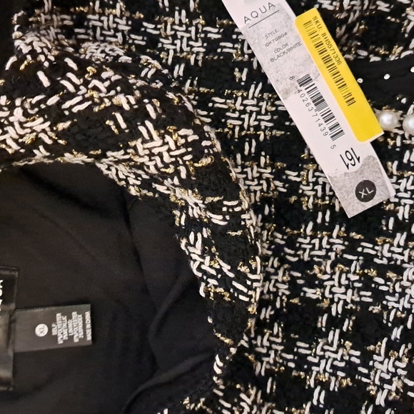 Aqua NWTs Tweed Metallic Mini Dress - Picture 8 of 8